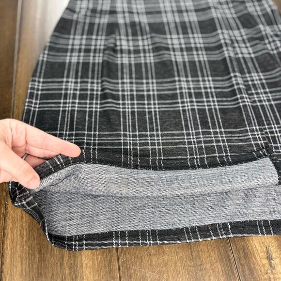 Black & White Plaid Mini Dress size M square neck, bodycon, thin straps Punk Y2K - Picture 10 of 16